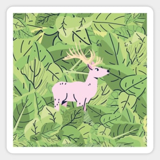 Deer in Leaves Magnet